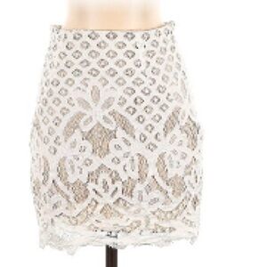 Tobi White Lace Mini Skirt